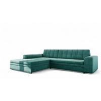 ECKSOFA Lusaka Mit Schlaffunktion - Smaragdgrün, Holzwerkstoff/Textil (292/198cm) - Fun Möbel
