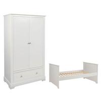 BABYZIMMER 2-teilig Weiß - Weiß, Holzwerkstoff (146/90/78cm) - Petits-meubles