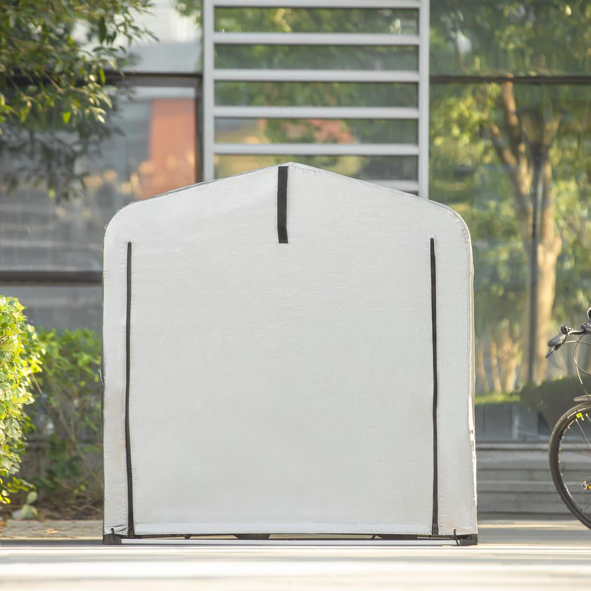 FAHRRADGARAGE Silber-Aluminium - Silberfarben, Metall (159/165/219cm) - SoBuy