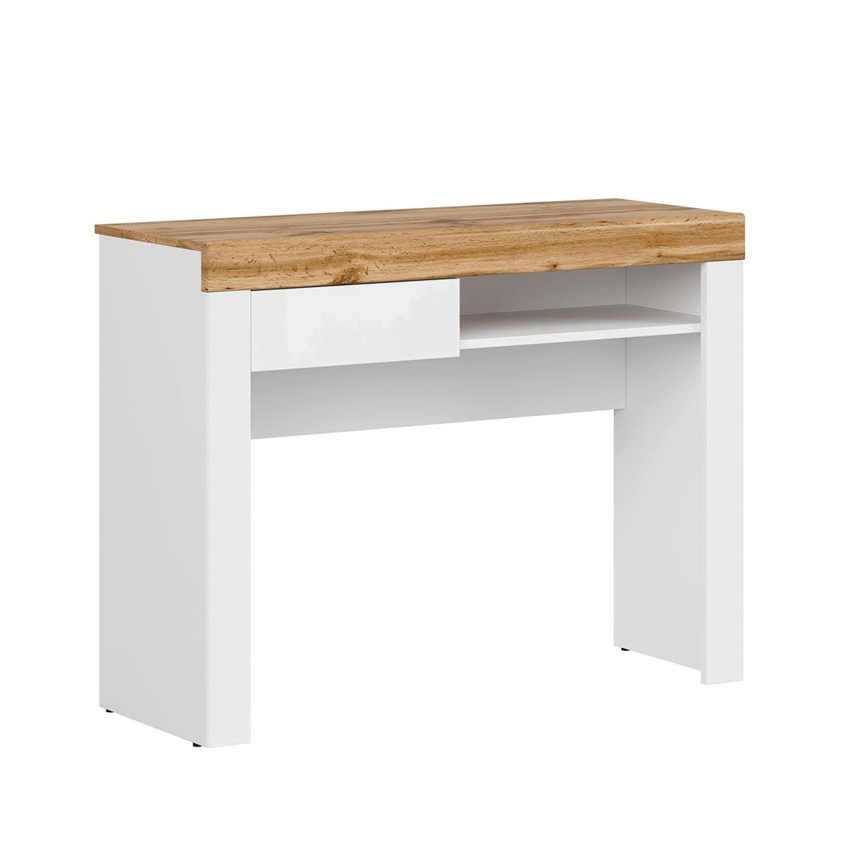 KONSOLE Hella Weiß und Holz - Weiß, Holzwerkstoff (40/106/82cm) - Petits-meubles