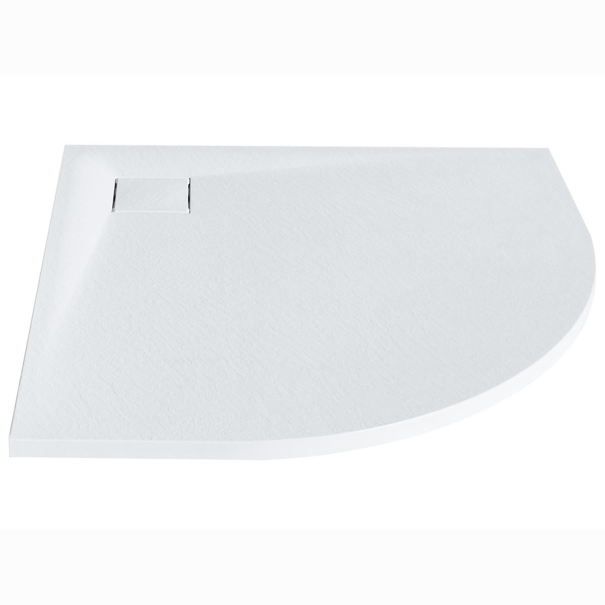 DUSCHWANNE 90/90/3 cm Weiß Paron - Weiß, Kunststoff (90/3/90cm) - Beliani