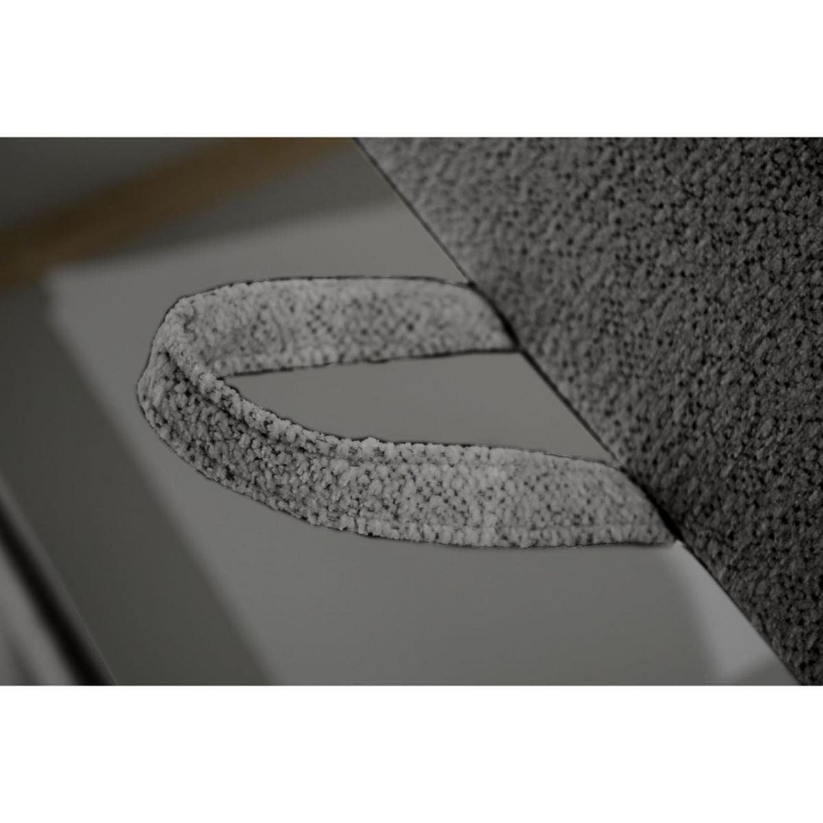 POLSTERBETT Topiq I 144/203/103 dunkelgrau, Bouclé-Stoff - Dunkelgrau, Holzwerkstoff (140/200cm) - Beautysofa