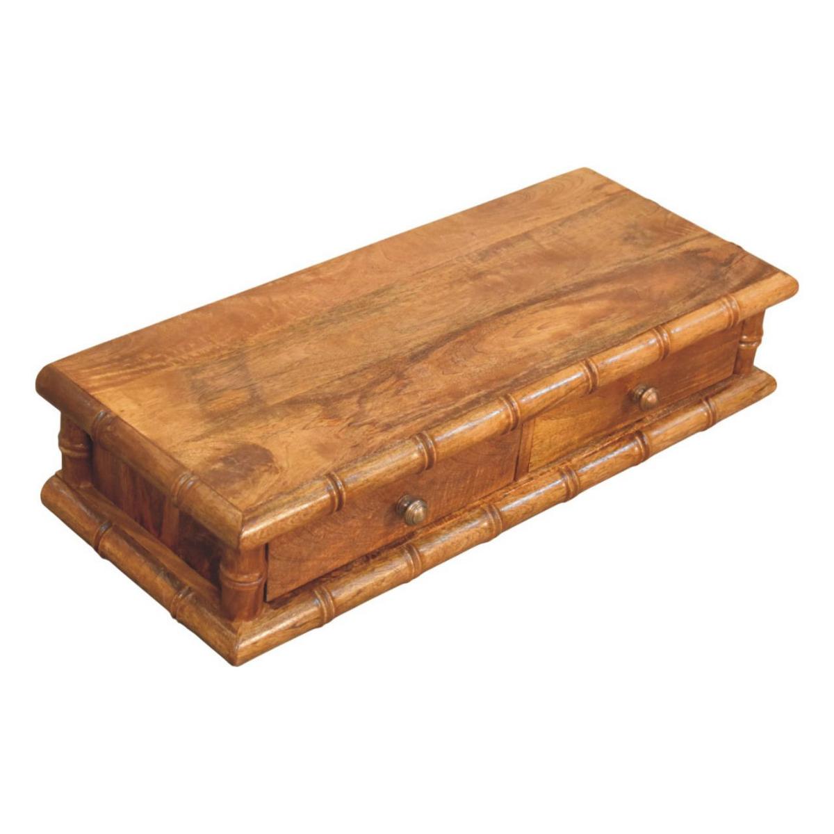 KONSOLE Mit Amber Oak Finish, 2 Schubladen - Braun, Holz (80/18/32cm) - Artisan Furniture