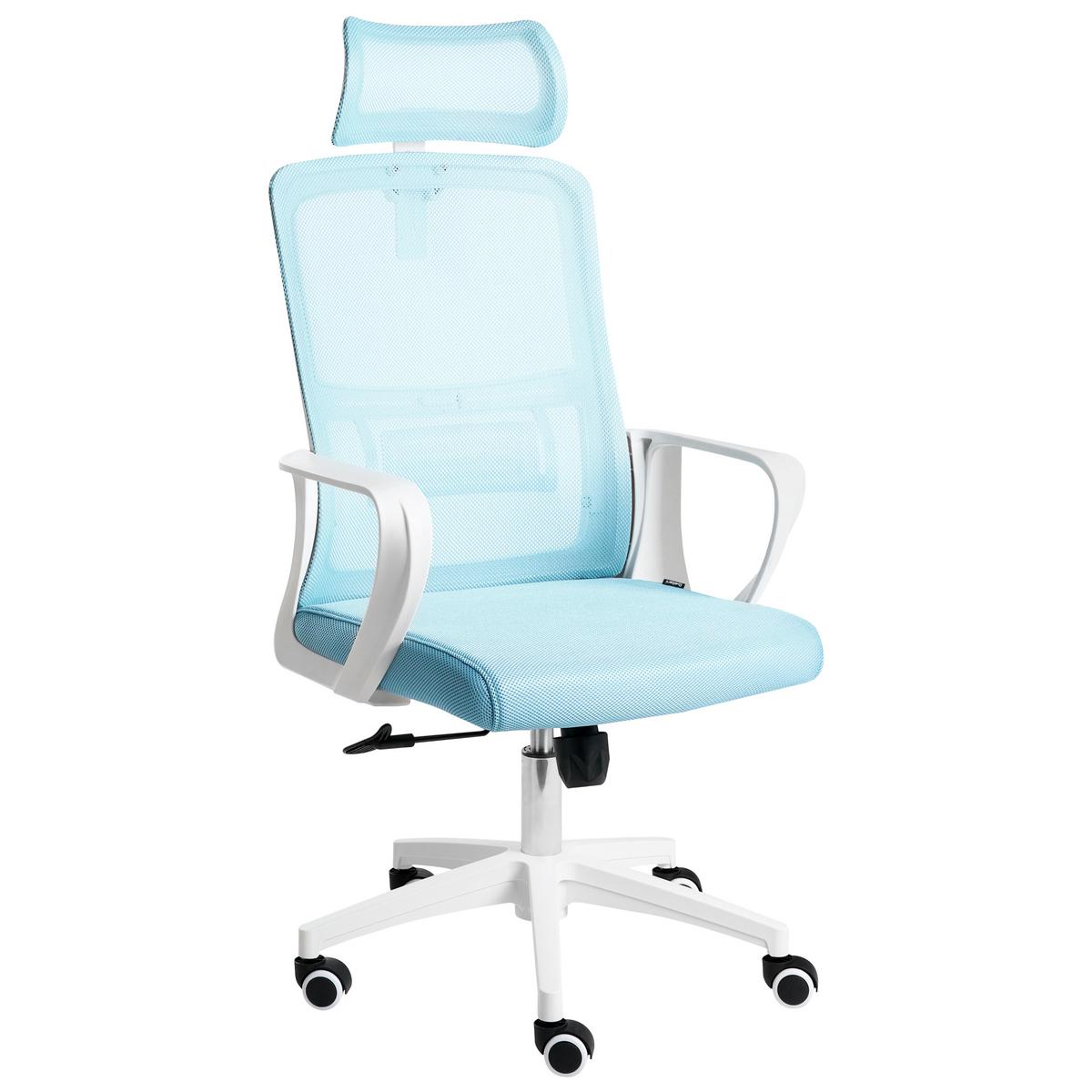 BÜROSTUHL Hellblau Monarch - Hellblau, Textil (46/110/62cm) - Beliani