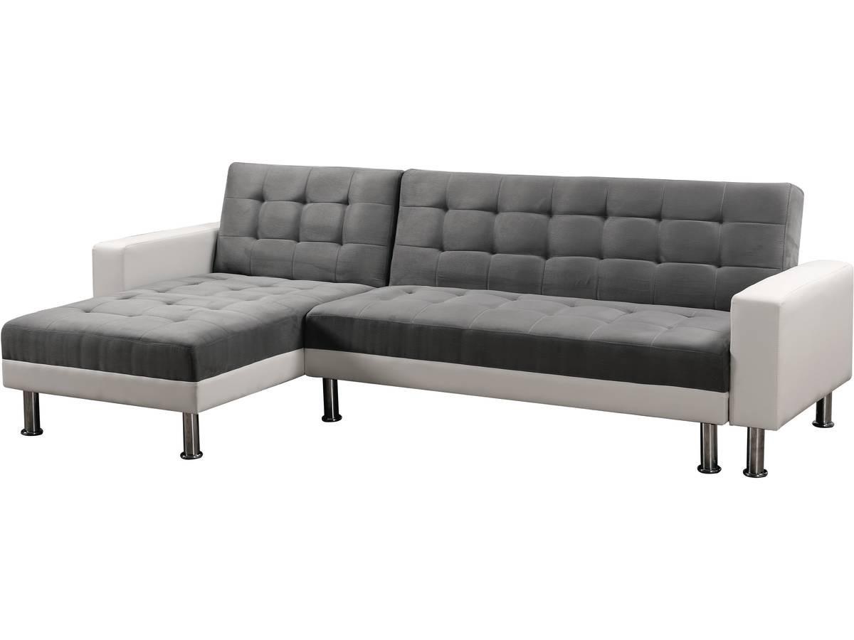 ECKSOFA theo Grau/Weiß - Hellgrau, Textil (144/260cm) - Habitat Garten