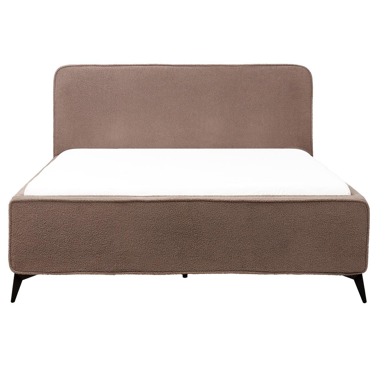 POLSTERBETT mit Lattenrost 160x200 cm Braun Valognes - Braun, Textil (160/200cm) - Beliani