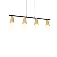 PENDELLEUCHTE Aurora 70/7/160 cm - Goldfarben, Metall (70/7/160cm) - ZMH