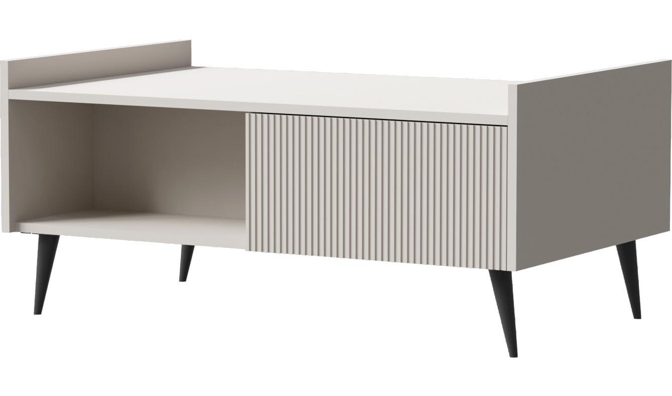 COUCHTISCH Arysa Beige Cashmere 100/45/60 cm - Kaschmir/Beige, Holzwerkstoff/Metall (60/100/45cm) - WFL GROUP
