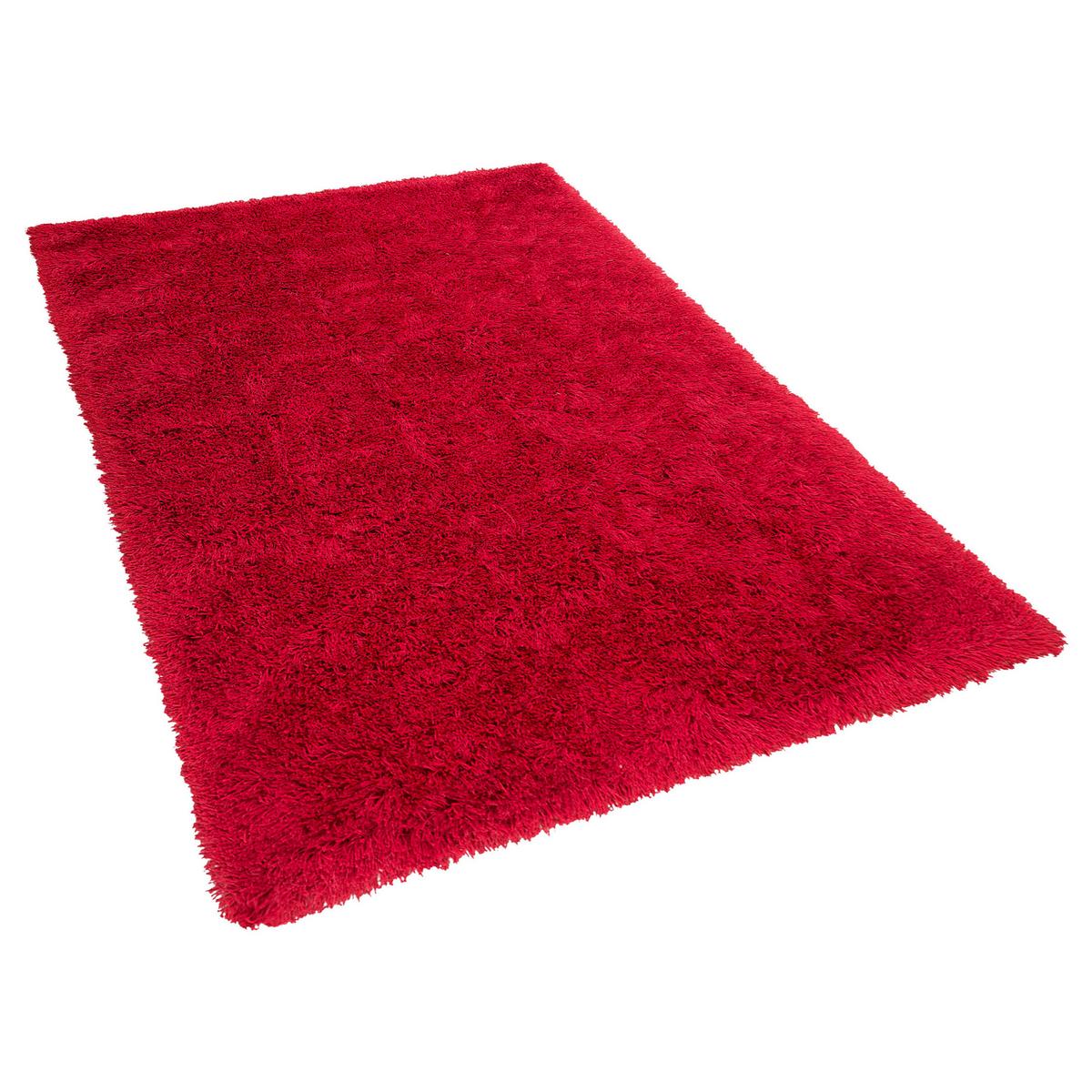 SHAGGY-TEPPICH Cide 230/160 cm - Rot, Kunststoff (160/230cm) - Beliani