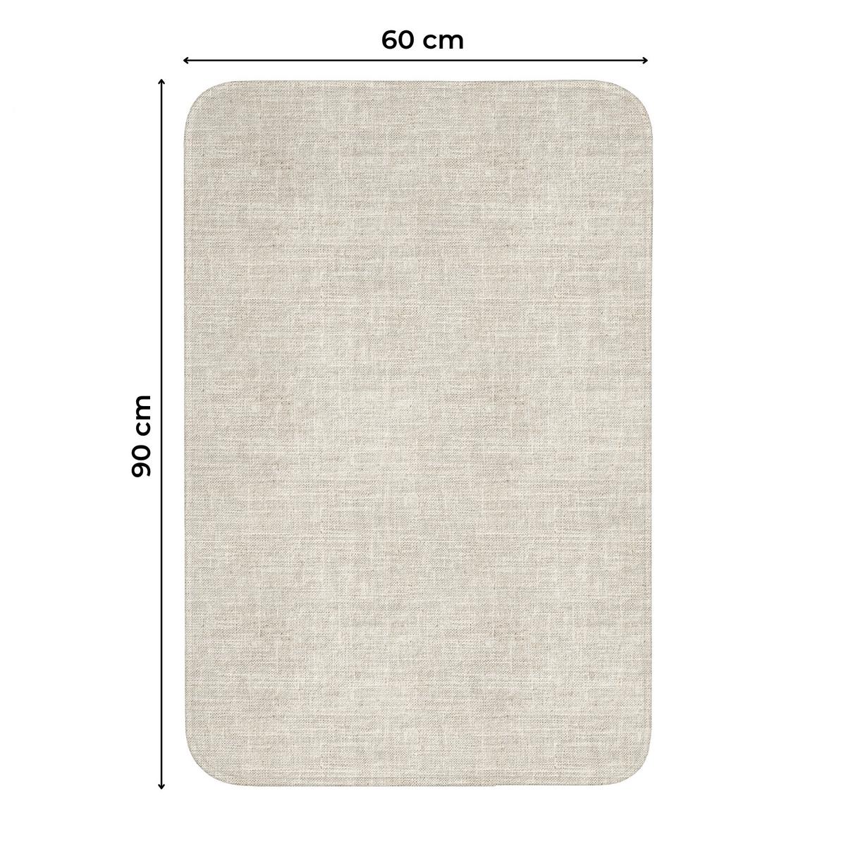 WC-VORLEGER Leinen - Textur - Beige Toilettenvorleger 60x90 cm - Beige, Textil (60/1cm) - OnlyWow