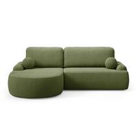 ECKSOFA CLEO mit Schlaffunktion Version Linke QUELLE 38 - Grün, Kunststoff (264/172cm) - Lookway