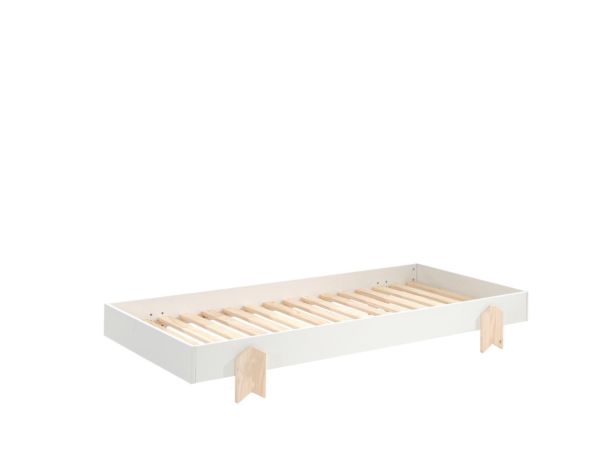 STAPELBETT Karlene 204x28x94 aus MDF in Weiß - Weiß, Holzwerkstoff (90/200cm) - 58aufmkessel