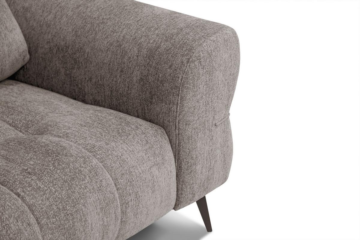 SOFA SALVINI 3-Sitzer, dunkelbeige - Beige, Holz/Textil (237/88/99cm) - Wozimo