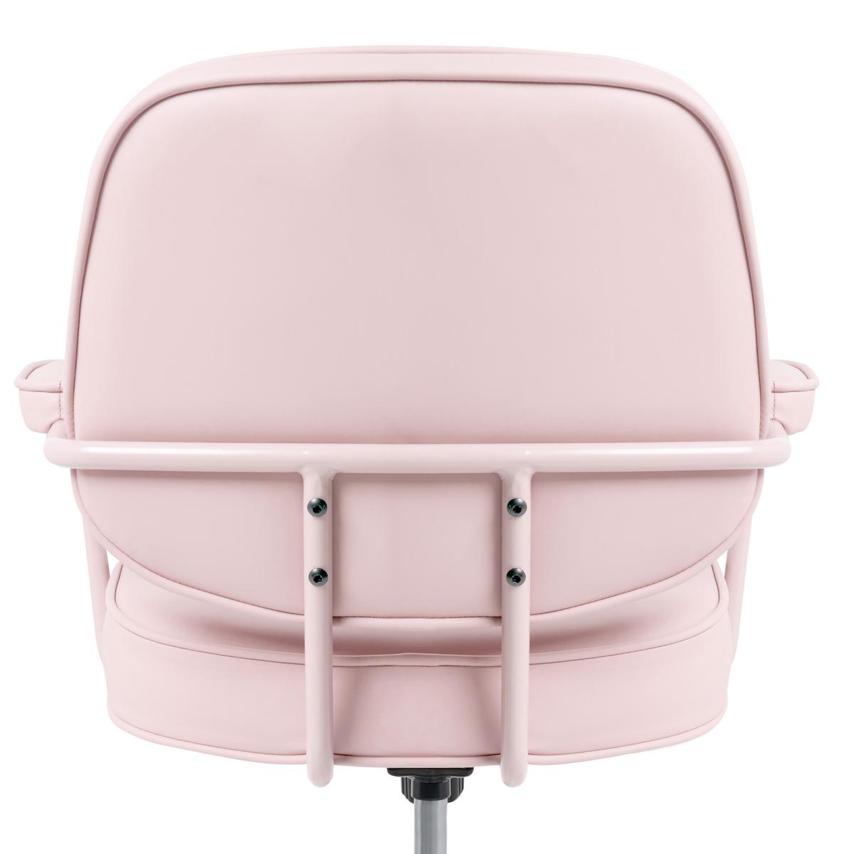 SCHREIBTISCHSTUHL Kunstleder Pastellrosa Paramus - Pink, Kunststoff (60/81/65cm) - Beliani