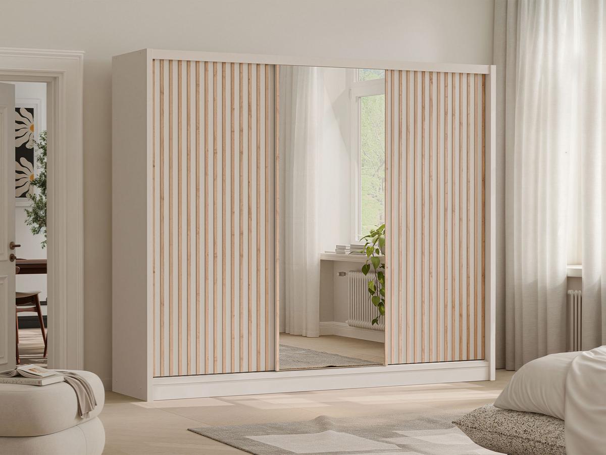 SCHWEBETÜRENSCHRANK London Lux 250 - Kaschmir, Holzwerkstoff (250/215/60cm) - MIRJAN24