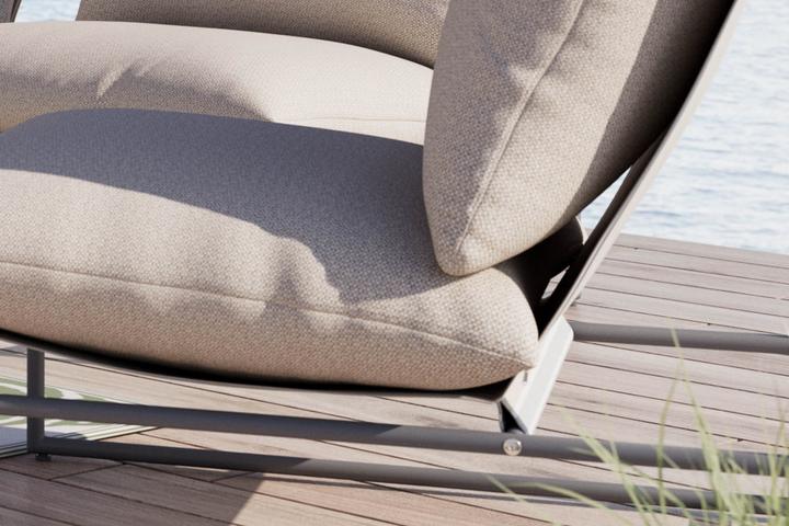 Loungegarnitur Kissen creme aus Olefinfaser