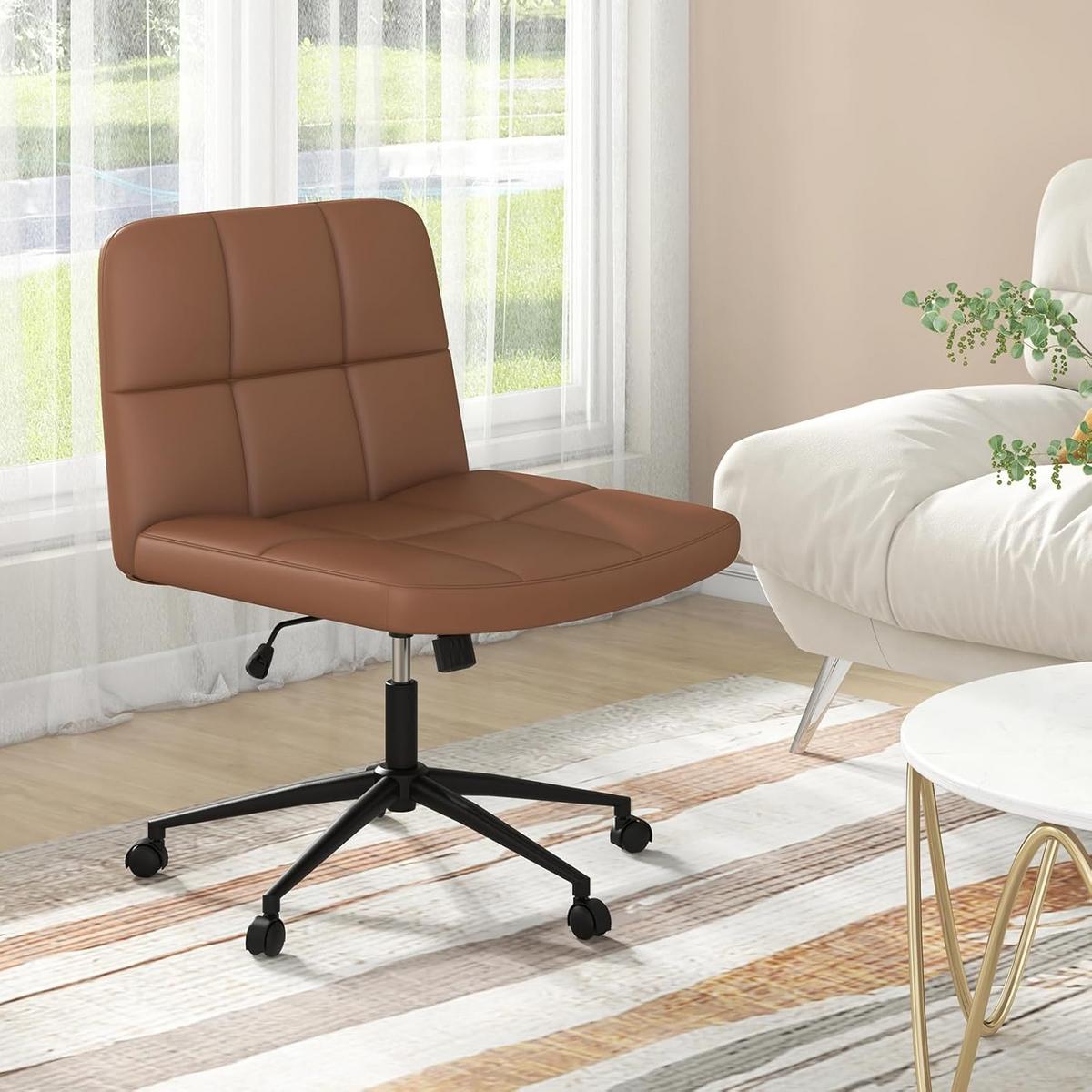 BÜROSTUHL Braun - Braun, Kunststoff (68/56/64cm) - COSTWAY