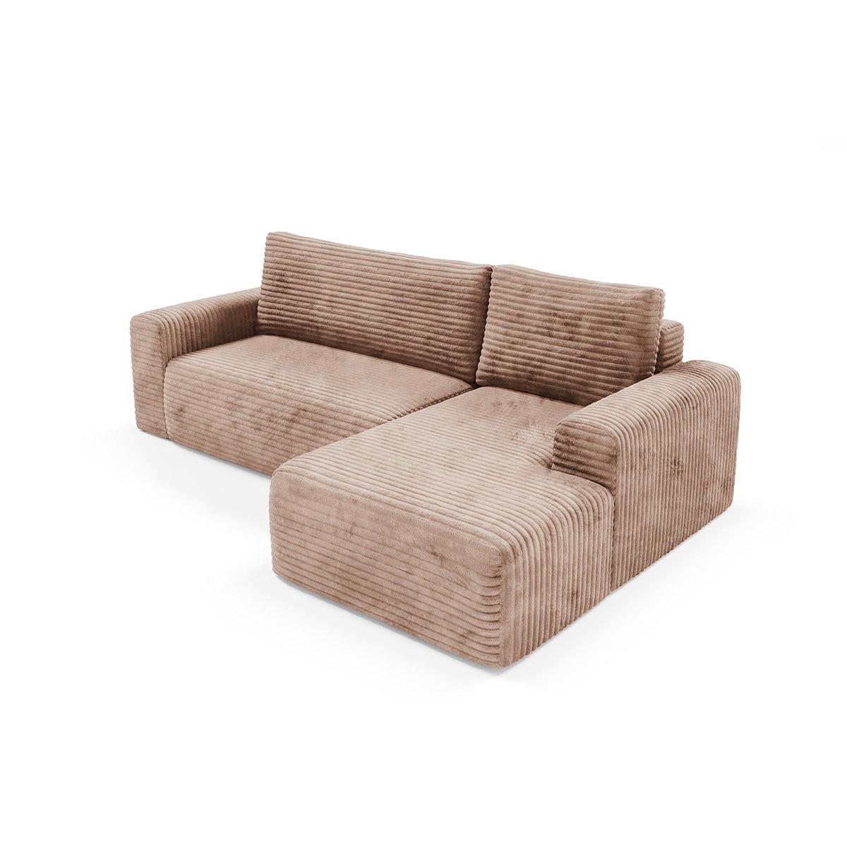 ECKSOFA Romeo 3 Sitzplätze Hellbraun - Braun, Holz (268/163cm) - Petits-meubles