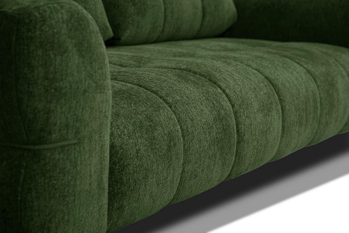 SOFA SALVINI 2,5-Sitzer, dunkelgrün - Dunkelgrün, Holz/Textil (206/88/99cm) - Wozimo