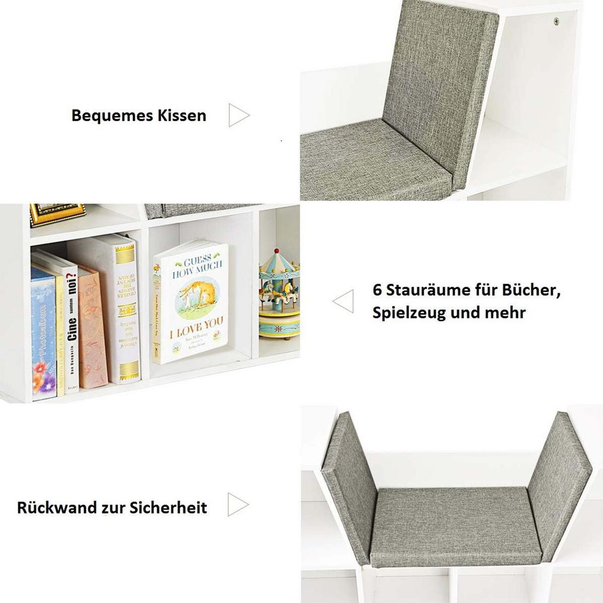 BÜCHERREGAL Braun - Braun, Holz (103/63/30cm) - COSTWAY