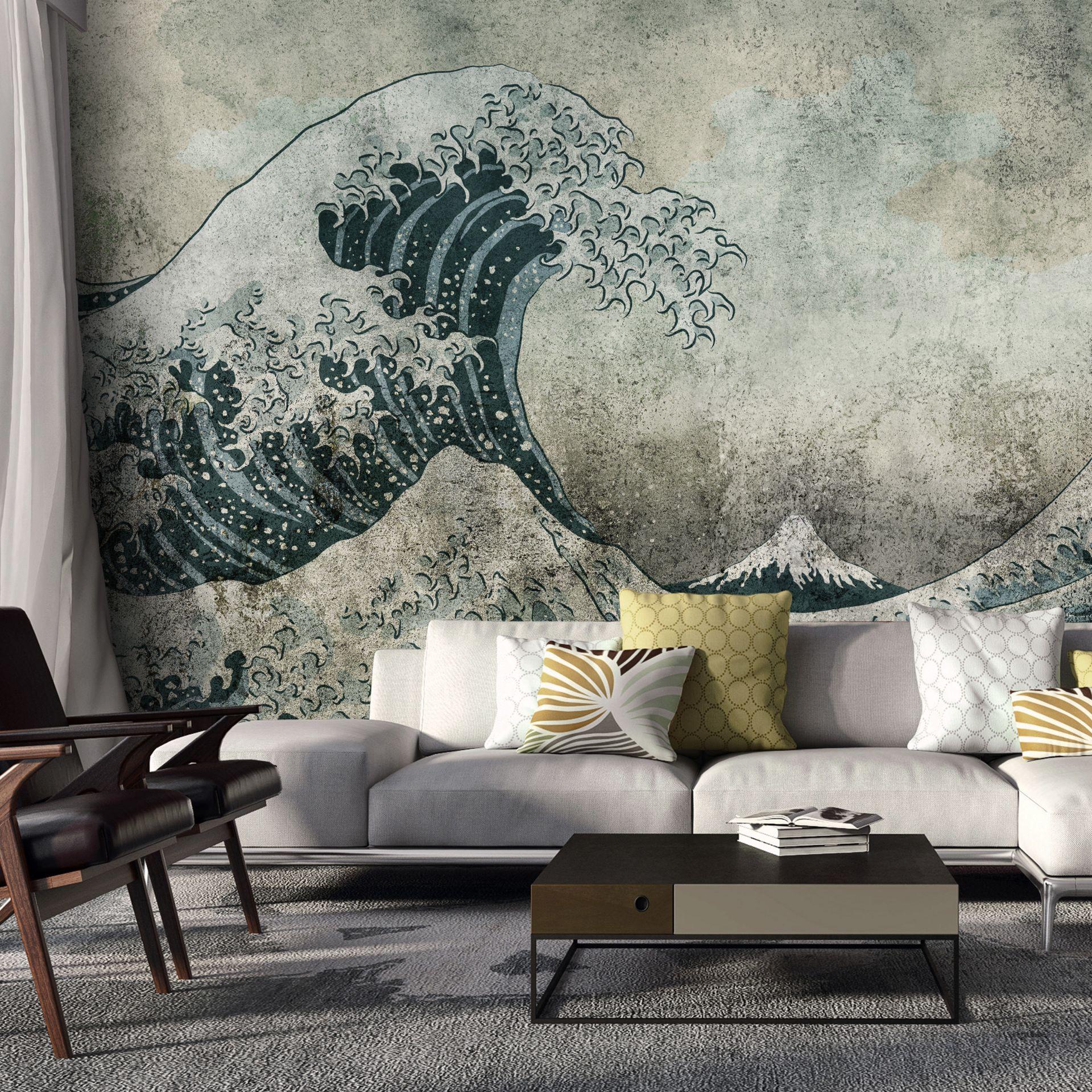 SELBSTKLEBENDE FOTOTAPETE Grau 98/70 cm - Blau/Grau, Kunststoff/Textil (98/1cm) - KUNSTLOFT