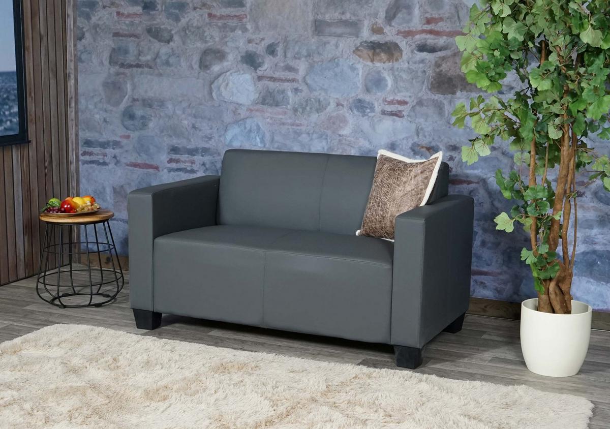 2-SITZER-SOFA Grau - Dunkelgrau/Grau, Textil (136/76/72cm) - MCW