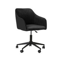 BÜRODREHSTUHL Polyester Schwarz Venice - Schwarz, Kunststoff/Textil (46/79/64cm) - Beliani