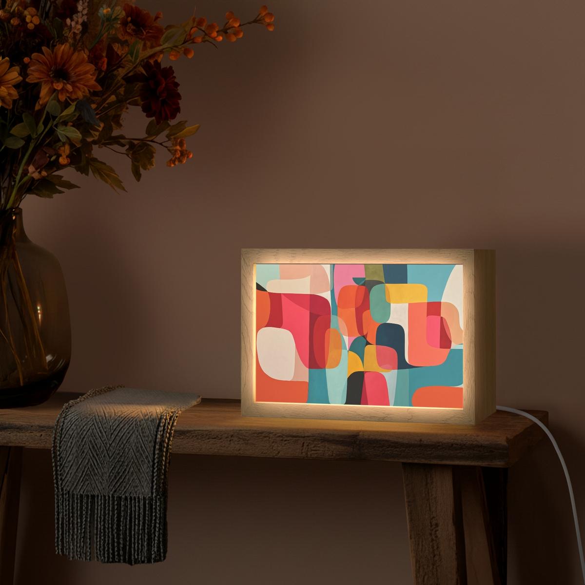 WANDLEUCHTE Formen - Bunt - Abstrakt - Flugzeuge 30x20 cm - Multicolor, Holzwerkstoff (30/20/8cm) - OnlyWow