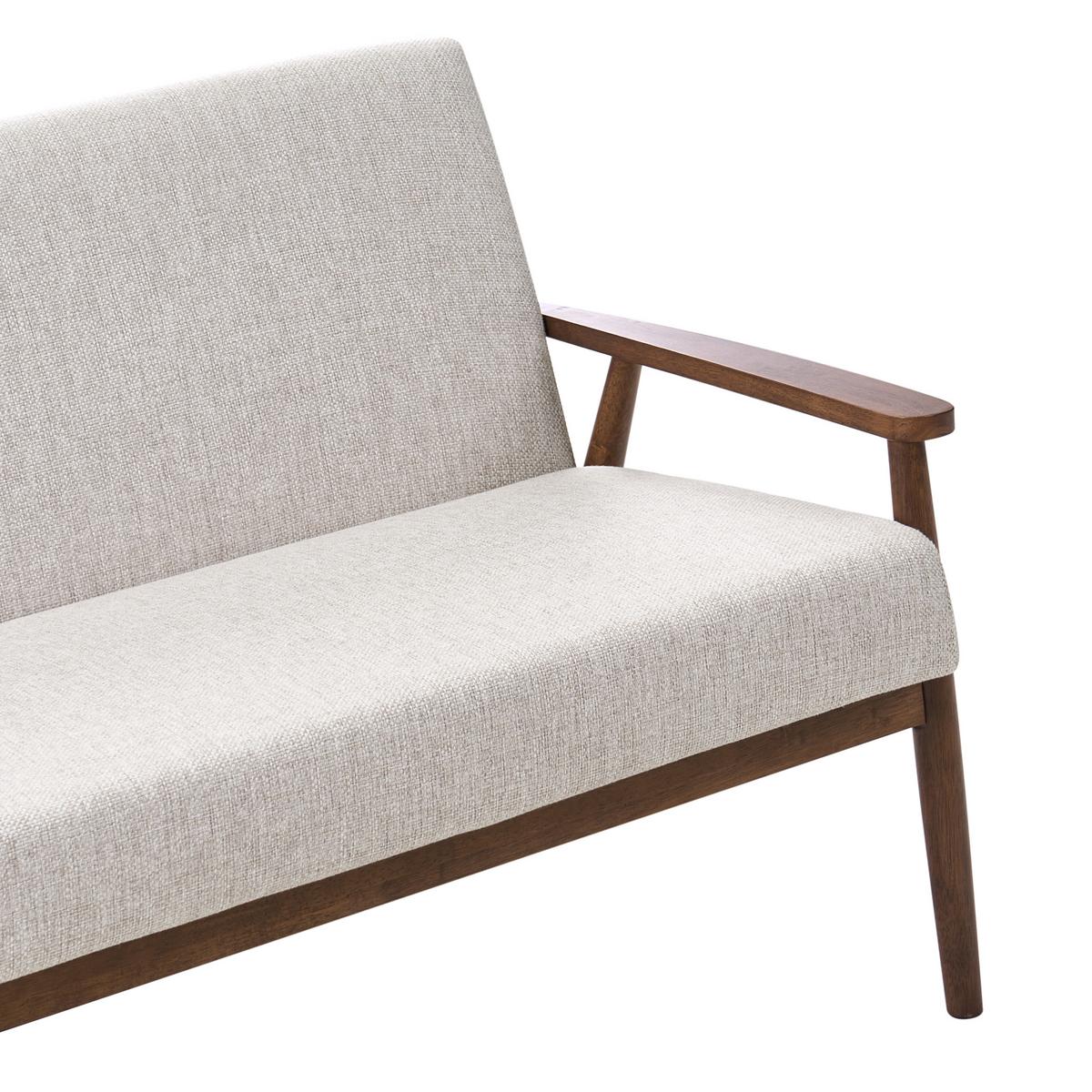 2-SITZER-SOFA Stoff Dunkelbraun/Grau Esrum - Dunkelbraun, Textil (111/79/72cm) - Beliani