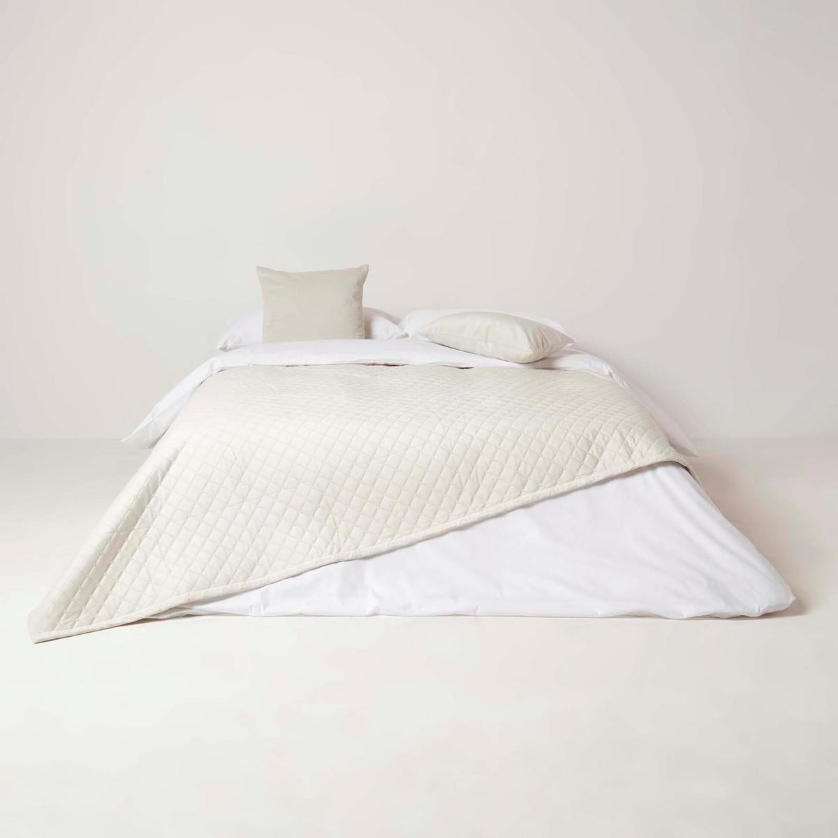 SAMT-WOHNDECKE 150/200 cm, gesteppt - Creme, Textil (150/200cm) - Homescapes