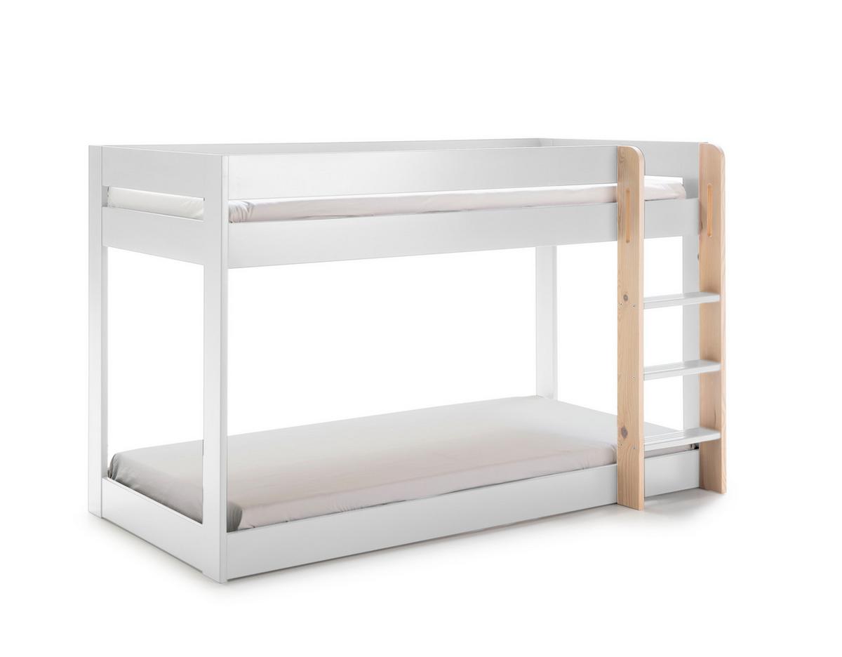 ETAGENBETT Angel Weiß 197/107/131 cm - Weiß, Holz (190/90cm) - Calicosy