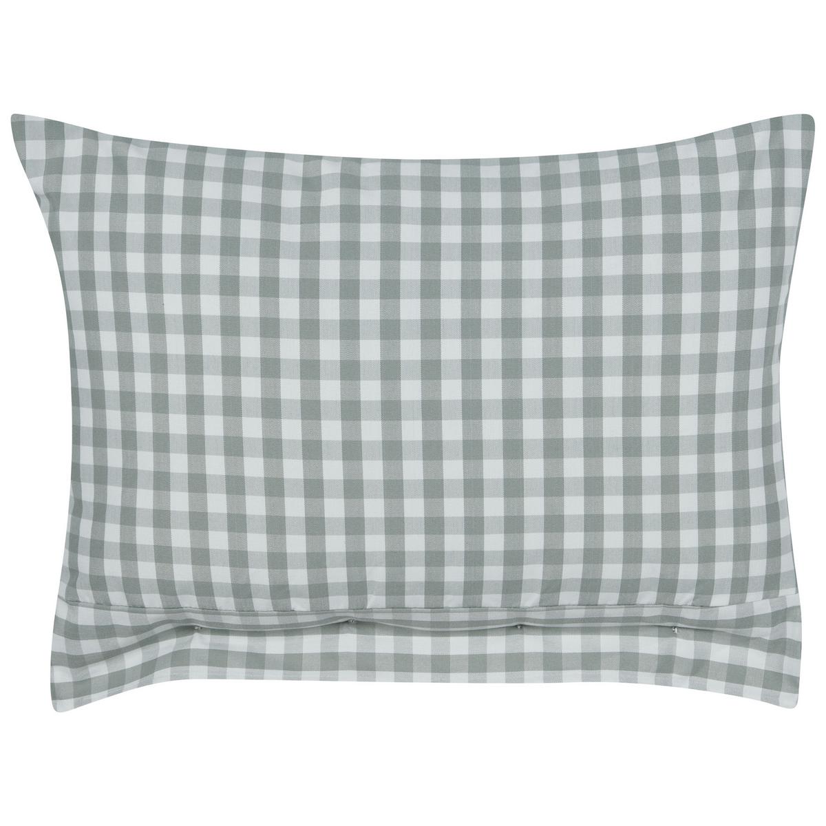DEKOKISSEN Mintgrün 40/60 cm Talya - Weiß/Braun, Textil (60/40cm) - Beliani