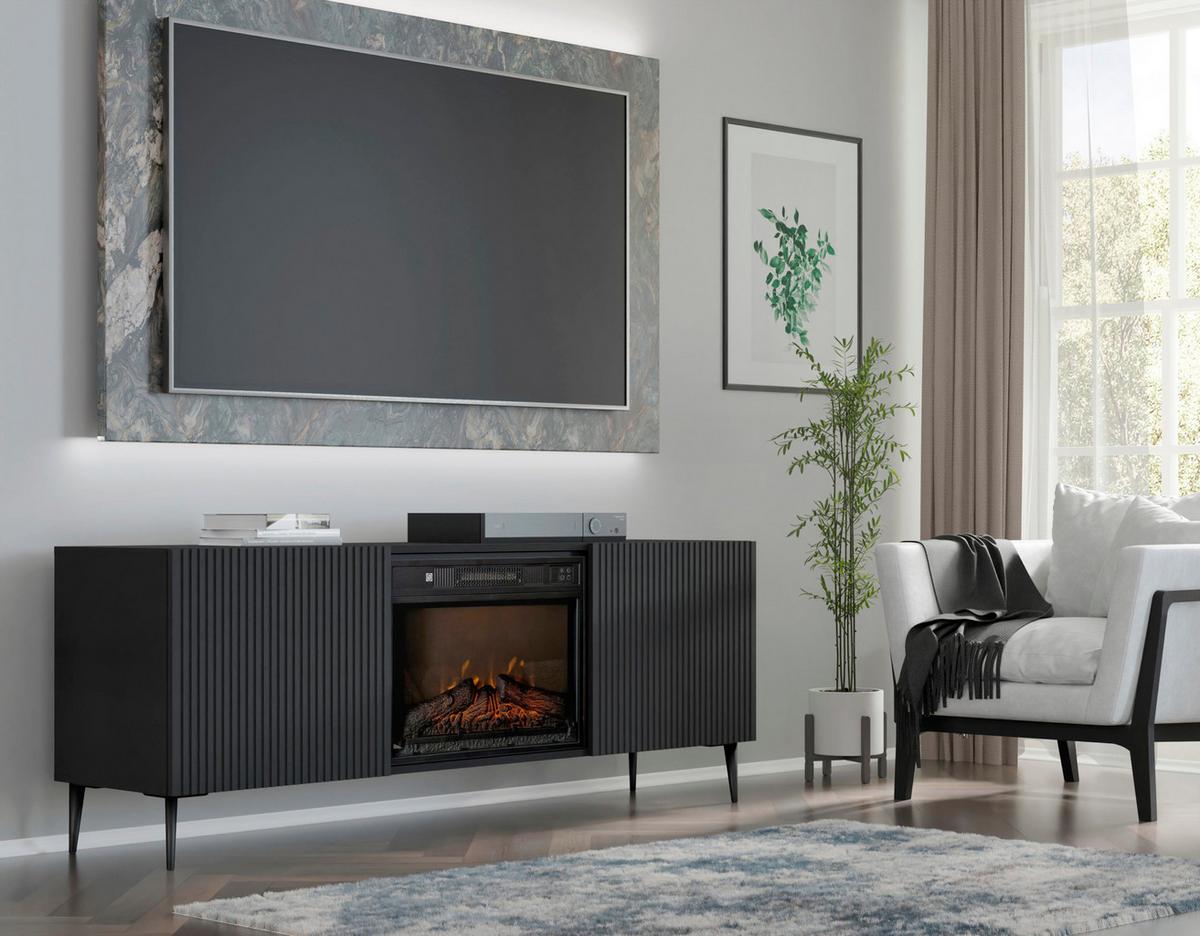 KOMMODE Schwarz 170/63/42 - Schwarz, Holzwerkstoff (170/63/42cm) - RAUMHIRSCH FURNITURE