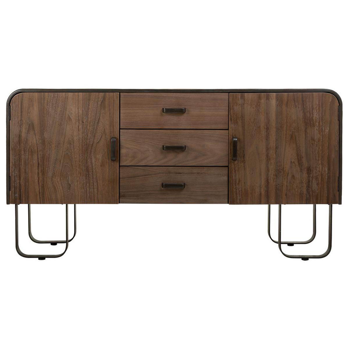 ANRICHTE aus Holz und Metall 145x47x76 cm - Braun, Metall (145/76/47cm) - Wanderlust