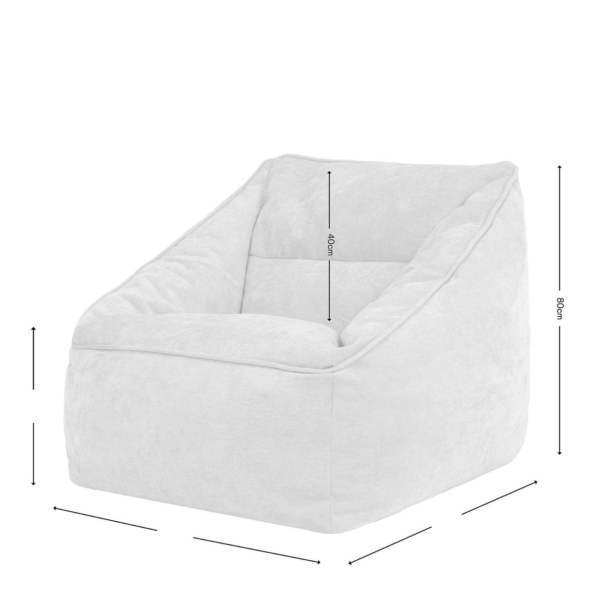 SITZSACK Sessel Chenille Natalia - Grau, Kunststoff/Textil (100/80/88cm) - icon