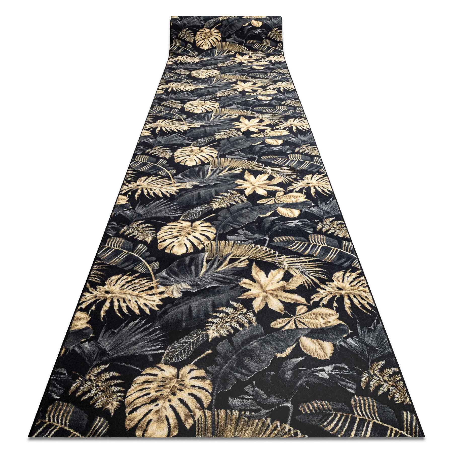 LÄUFER Antirutsch MONSTERA 80/250 cm - Goldfarben, Textil (80/250cm) - rugsX