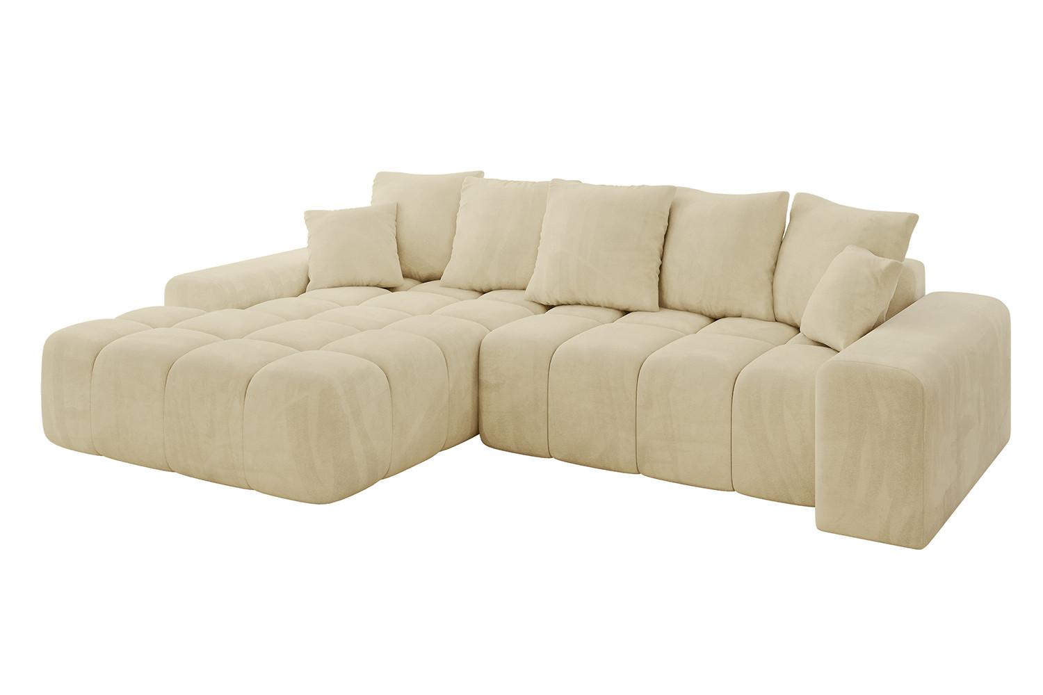 ECKSOFA Ottomane Links ENSI-L - 267x164x69 cm Taupe - Taupe, Holzwerkstoff/Kunststoff (267/164cm) - ALTDECOR