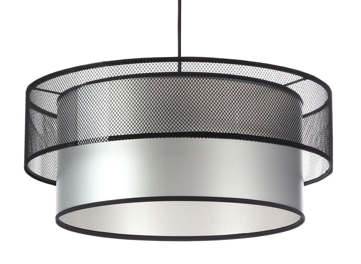 HÄNGELEUCHTE Schwarz 60/20 cm - Silberfarben/Schwarz, Kunststoff (60/1/20cm) - ONZENO