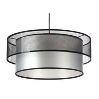HÄNGELEUCHTE Schwarz 50/20 cm - Silberfarben/Schwarz, Kunststoff (50/1/20cm) - ONZENO