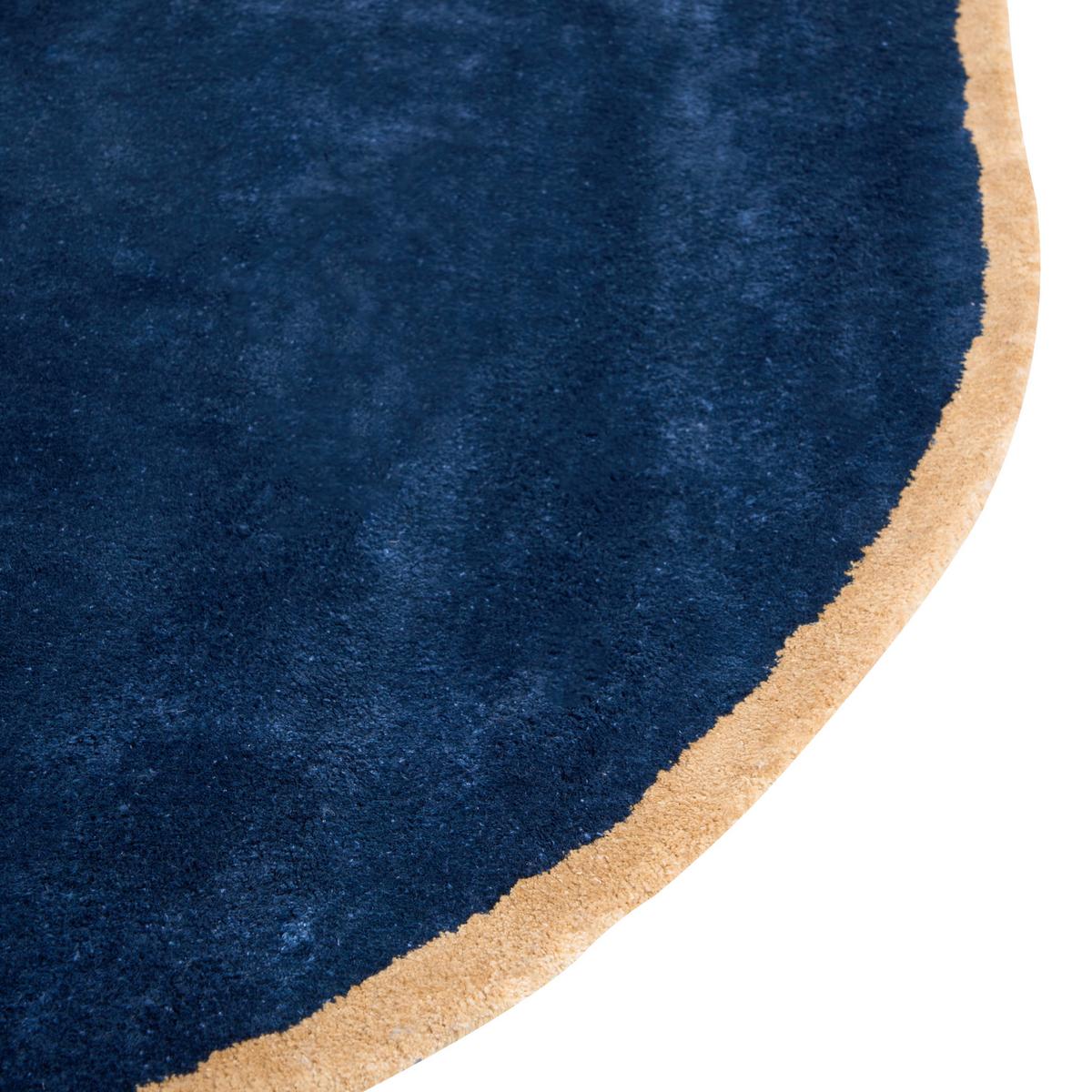 TEPPICH Marineblau 200/200 cm Viskose Kanrach - Hellblau, Textil (200/200cm) - Beliani