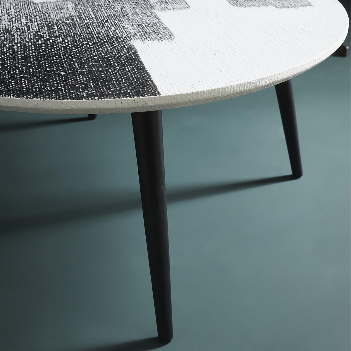 COUCHTISCH Abstract - H 38cm - Schwarz, Holzwerkstoff (85/80/38cm) - Signature