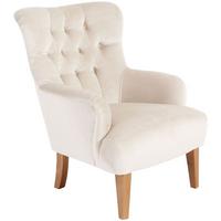SESSEL Kaiya Bezug Samtvelours Buche natur / creme - Weiß, Kunststoff (71/97/82cm) - 58aufmkessel