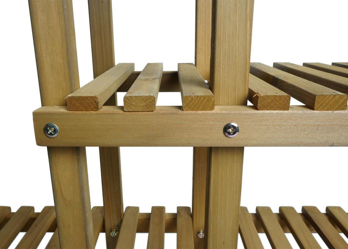 PFLANZREGAL Braun - Braun, Holz (105/95/25cm) - MCW
