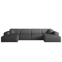 WOHNLANDSCHAFT Celes Premium In Scala - Anthrazit, Holzwerkstoff/Textil (379/73/165cm) - Fun Möbel