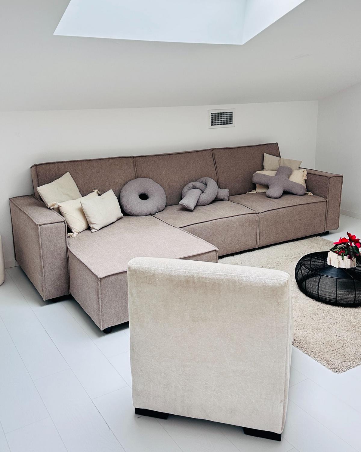 DEKOKISSEN 2er-Set Beige 30/50 cm Caesia - Beige, Textil (30/50cm) - Beliani