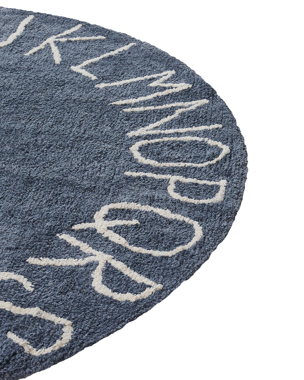 KINDERTEPPICH Vurgun 120/120 cm - Blau/Weiß, Textil (120/120cm) - Beliani