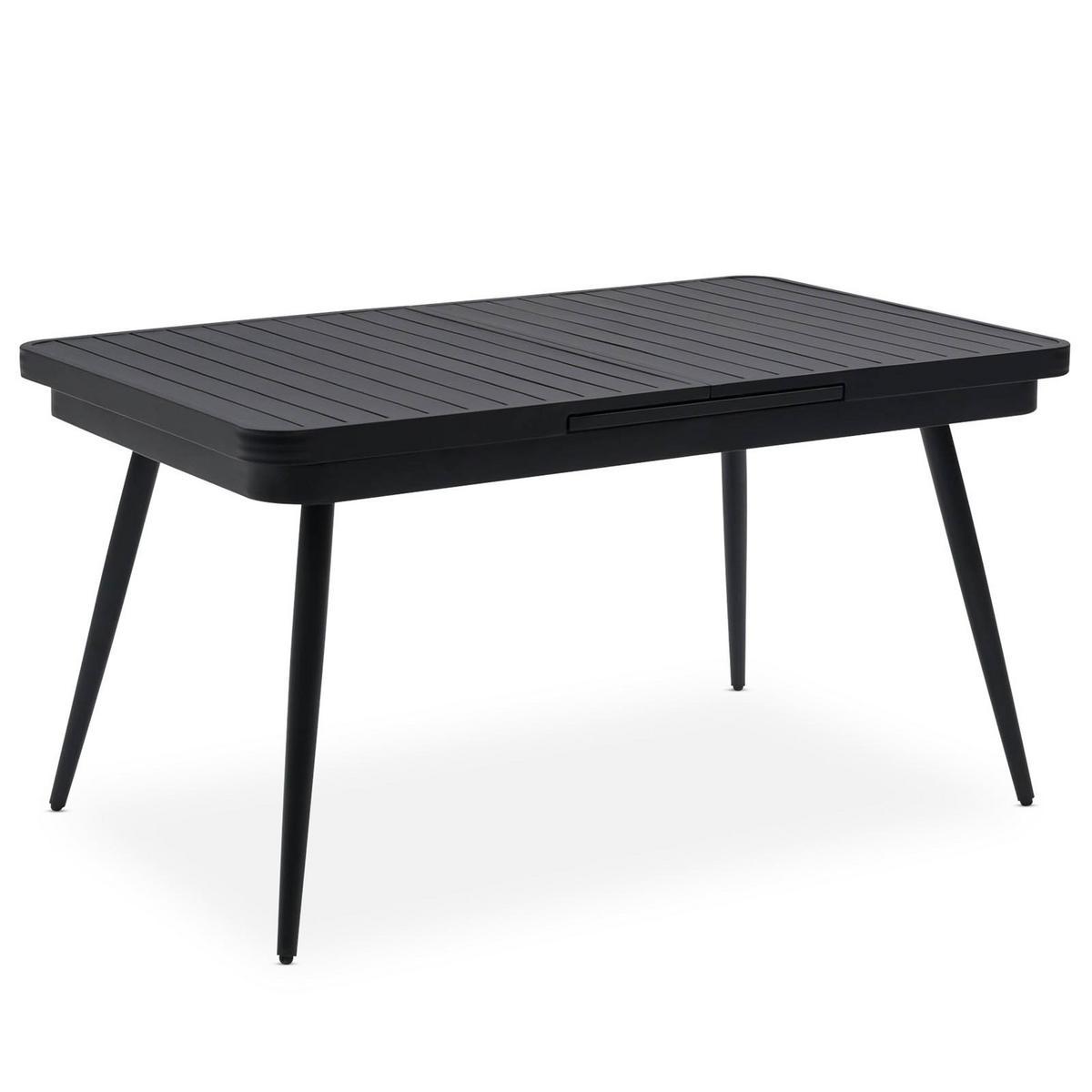 GARTENTISCH SUNNY schwarz - Schwarz, Metall (90/150/78cm) - IDIMEX