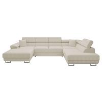 WOHNLANDSCHAFT Torezio Bis Cord, Seite: Rechts - Beige, Holz/Textil (346/90/203cm) - MIRJAN24