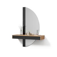 SCHMINKTISCH Ascona Schwarz 120 cm mit 2 Schubladen - Schwarz, Holzwerkstoff (120/161.1/40cm) - Livinity®