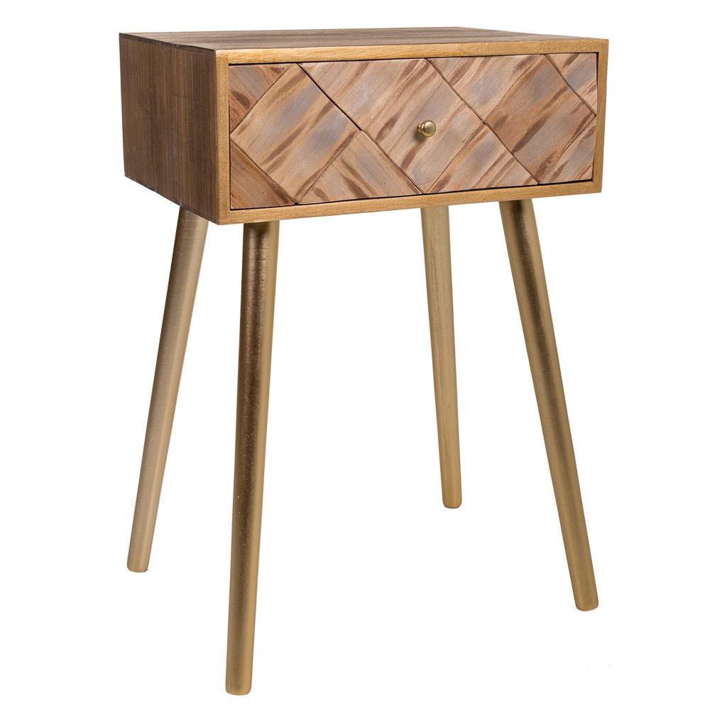 NACHTTISCH aus Holz, braun, 45x34x67cm - Braun, Holz (45/67/34cm) - Wanderlust